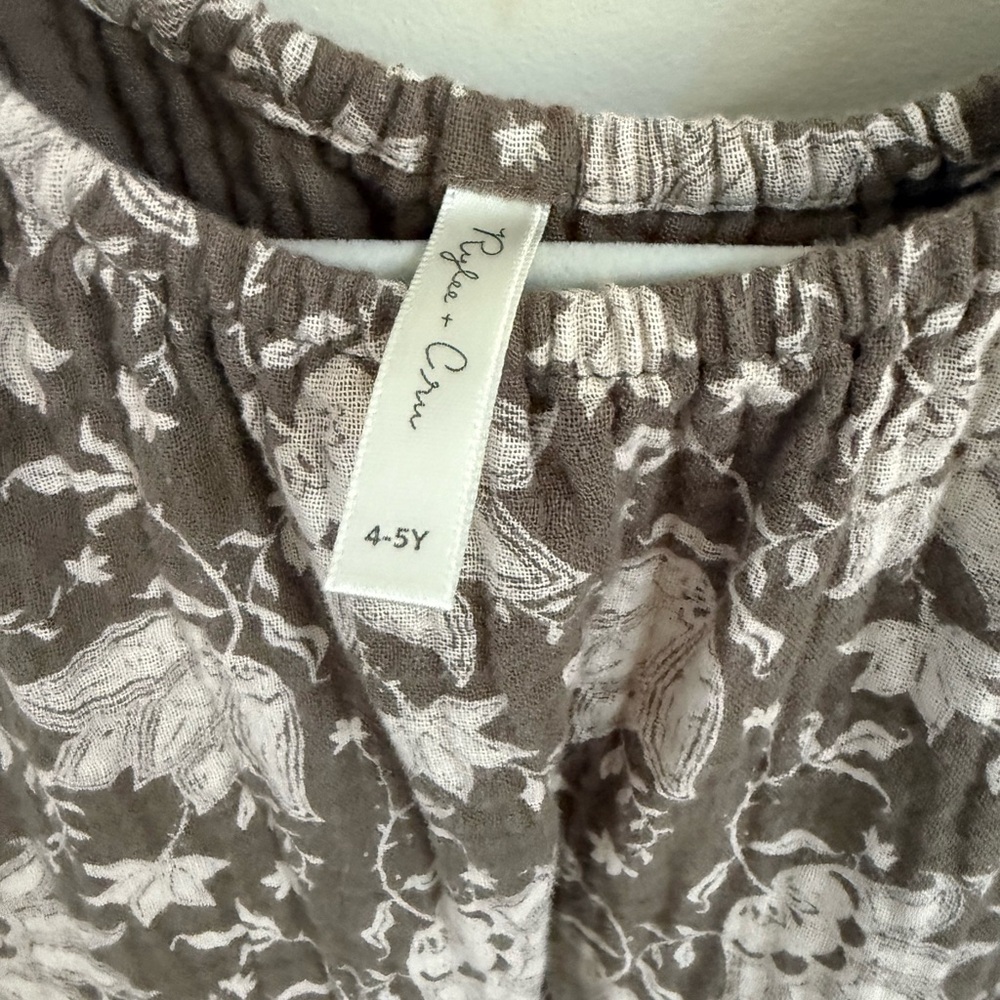 Rylee + Cru olive and Cream Floral Dress - Picture 2 of 5